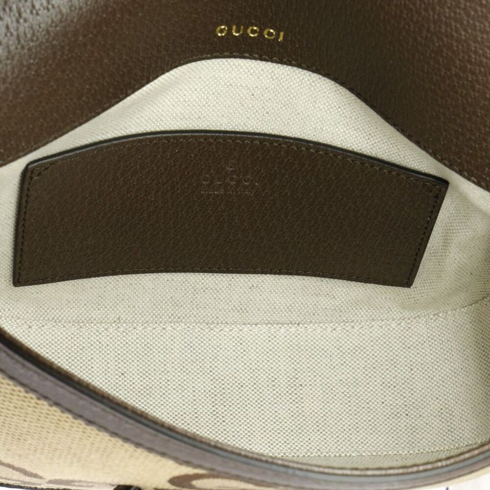Gucci Horsebit 1955 Shoulder Bag Jumbo GG Canvas Mini Brown - Picture 5 of 6